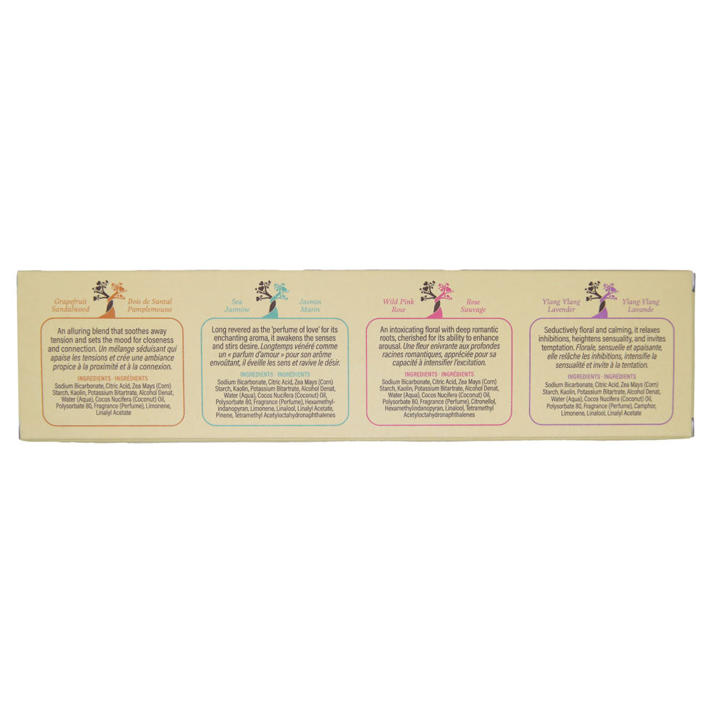 EB Aphrodisiac Bath Fizzers - Scented Bath Bombs - Set of 4 Scents > Essentials > Bath & Body