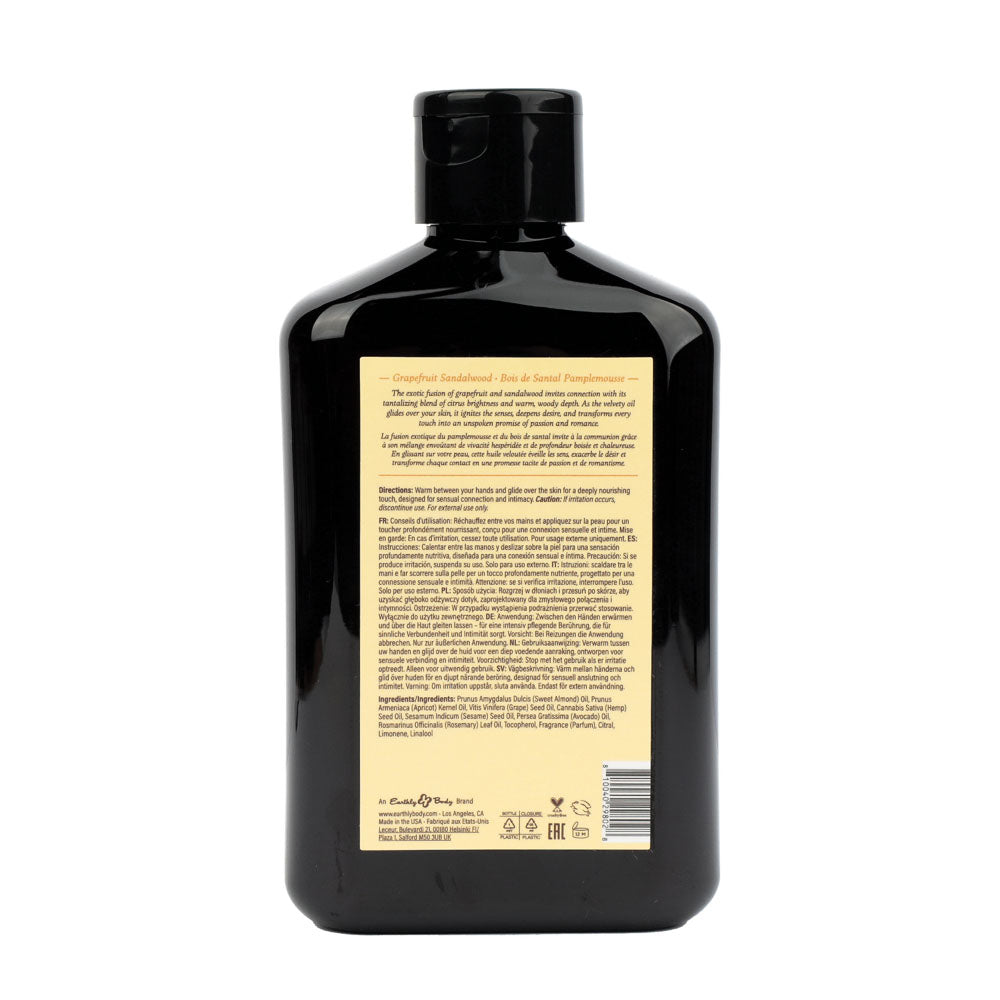 EB Hemp Seed Massage Oil (Grapefruit Sandalwood) – Scented Massage Oil 250ml Bottle Secondary image