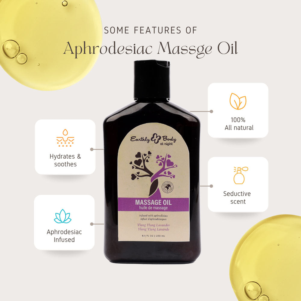 EB Hemp Seed Massage Oil Ylang Ylang Lavender Sandalwood Scented (250 ml) – Aromatic Massage Oil Massage Oil