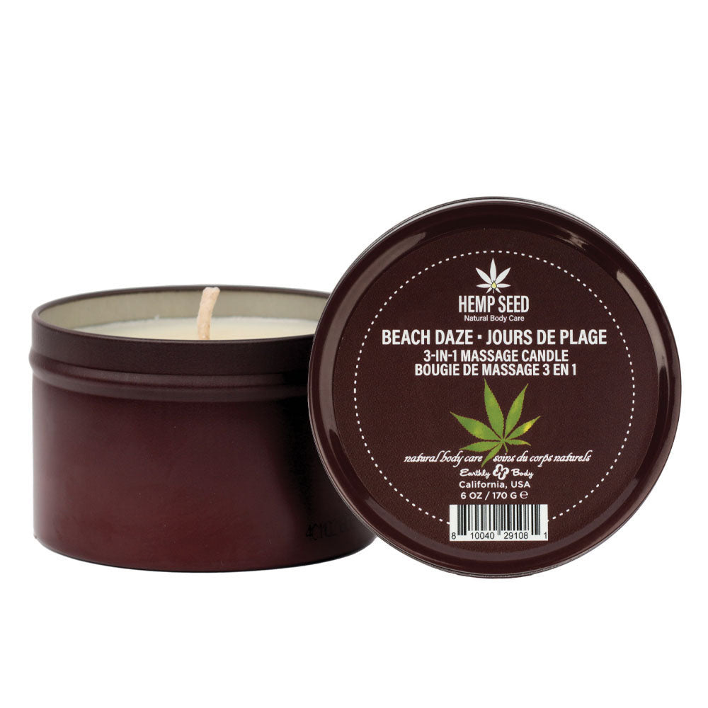 Hemp Seed 3-In-1 Massage Candle 170 g - Beach Daze Scented Default Title > Candles > Massage
