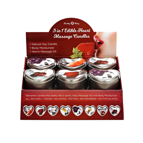 3 in 1 Edible Heart Massage Candles with Flavored Oil Bundle Default Title Massage Candles