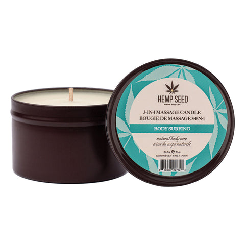 Hemp Seed 3-in-1 Massage Candle with Aquatic Magnolia Scent