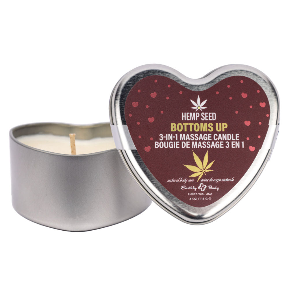 EB Hemp Seed 3 in 1 Massage Heart Candle 113g - Bottom's Up Default Title > Candles > Massage