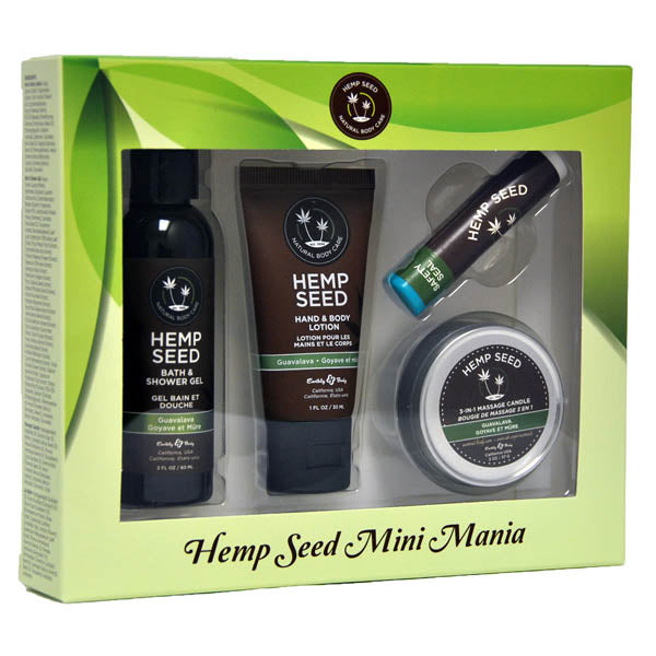 Hemp Seed Mini Mania Guavalava Lotion Kit 4 Piece Set > Essentials > Massage Gift Set