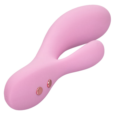 Contour Zoie Pink Flexible Dual Massager with 10 Vibration Functions and Silicone Design > Vibrators > Ladies > Rabbit