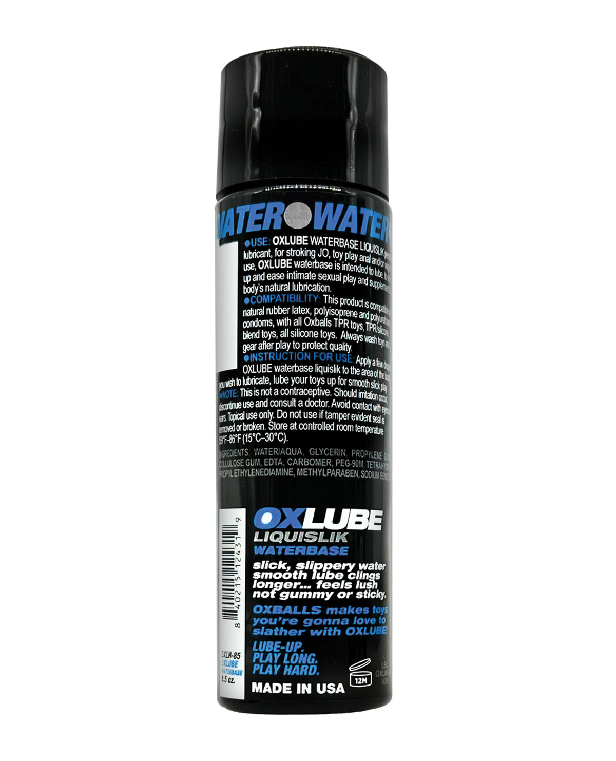 LIQUISLIK Waterbased OXLube 250ml Default Title > Lube > Hybrid