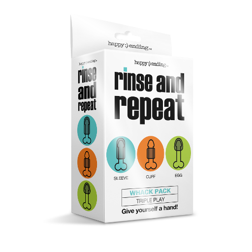Happy Ending Rinse and Repeat Whack Pack Triple Play Sleeve Cuff and Egg Set > Sex Toys > Sex Kits