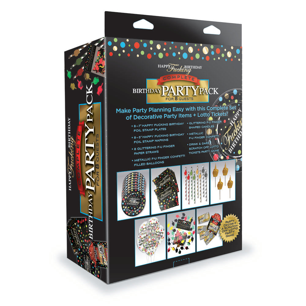 Happy F**king Birthday Complete Party Pack for 8 People Party Supplies