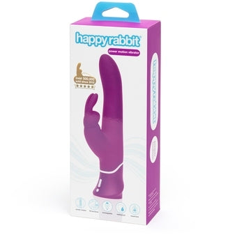 Happy Rabbit Curve Power Motion Rabbit Vibrator Purple Waterproof USB Rechargeable with 12 Vibration Modes and 3 Thrusting Speeds VIBRATORS-RABBIT-MULTI