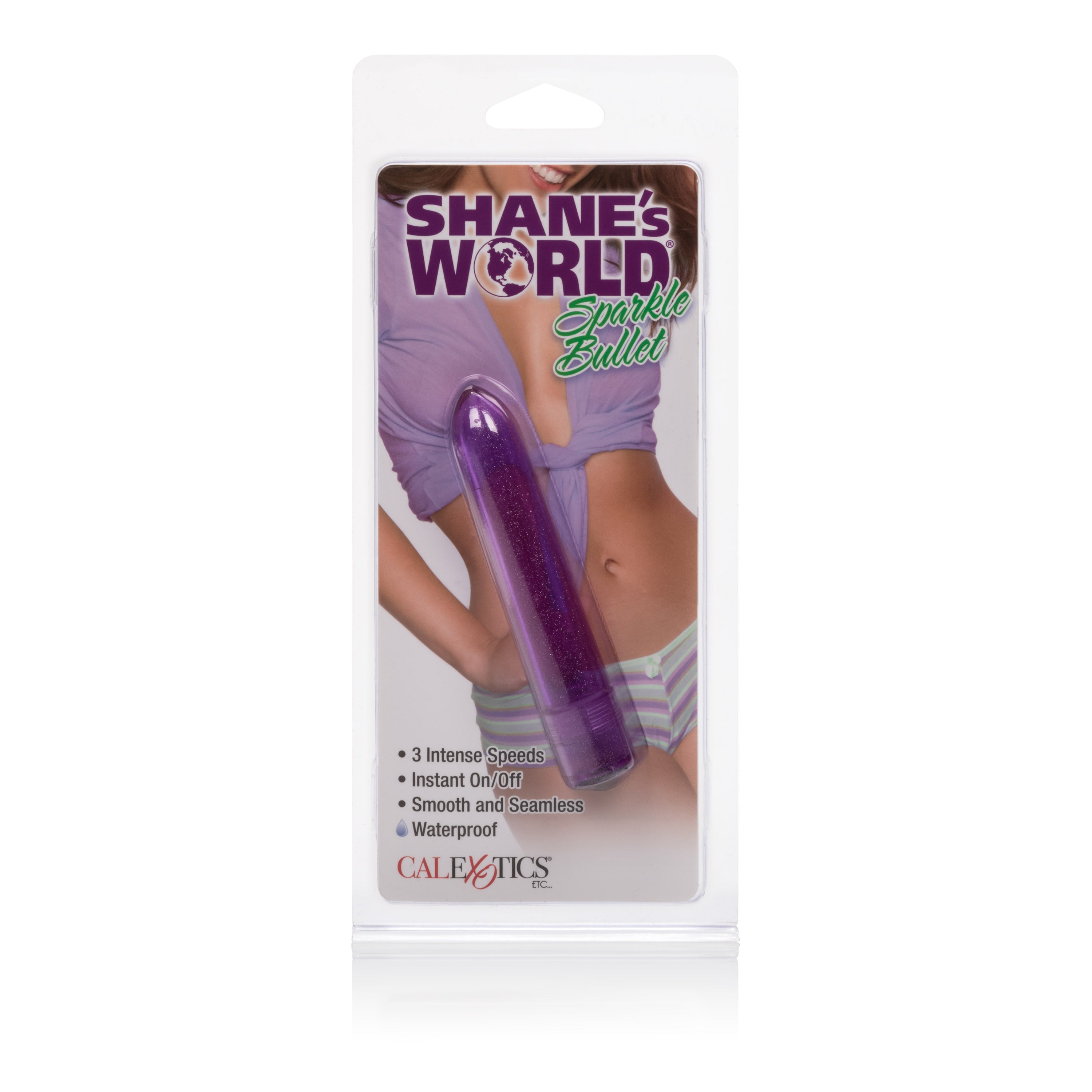 Shane's World Sparkle Bullet 4 Inch Purple Waterproof Vibe with 3 Intense Speeds BULLETS