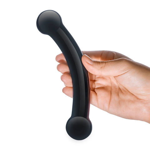 Glas 5.5 Inch Double Bull Black Glass Dildo > Glass > Dildos