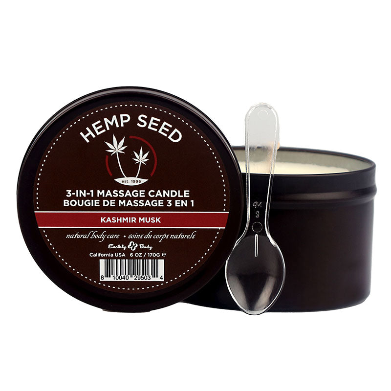Hemp Seed 3-In-1 Massage Candle 170g - Kashmir Musk Scented Oil > Candles > Massage Main image