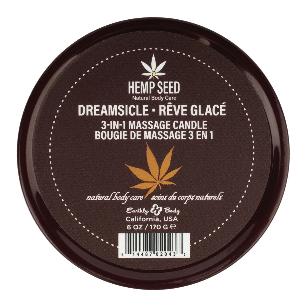 Hemp Seed 3-In-1 Massage Candle Dreamsicle 170 g Tangerine Plum Secondary image