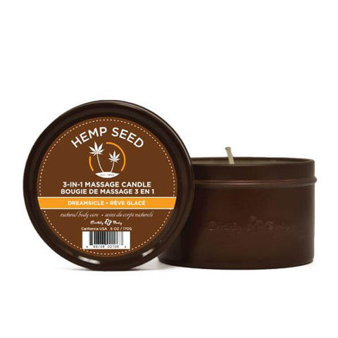 Hemp Seed 3-In-1 Massage Candle Dreamsicle 170 g Tangerine Plum