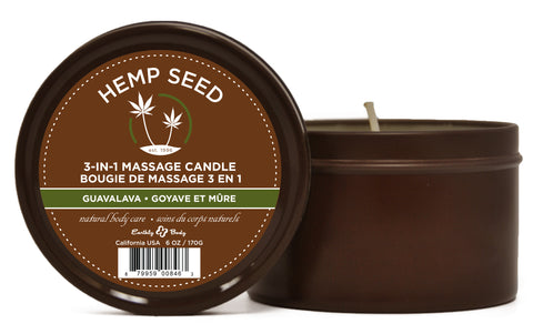 Hemp Seed 3-In-1 Massage Candle Guavalava 170 g for Relaxation Massage Candles
