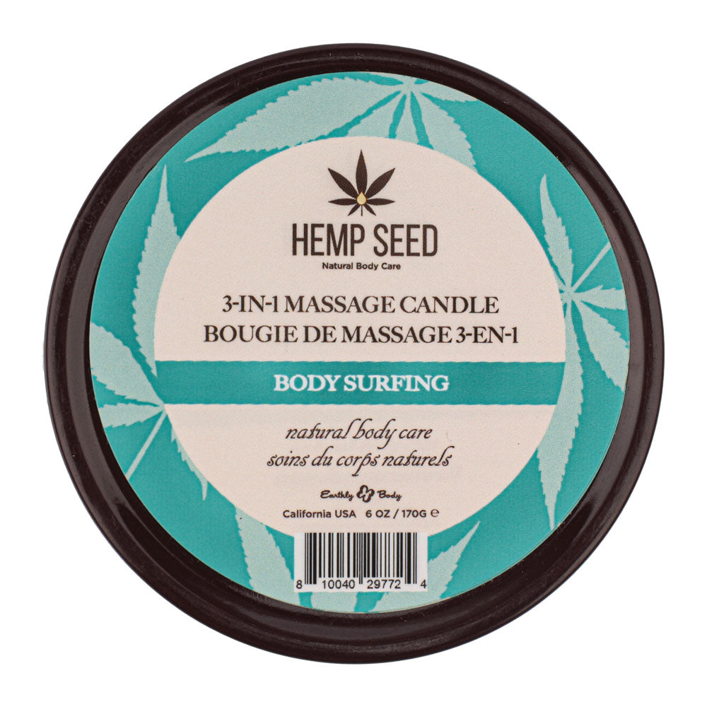 Hemp Seed 3-in-1 Massage Candle with Aquatic Magnolia Scent Massage Candles
