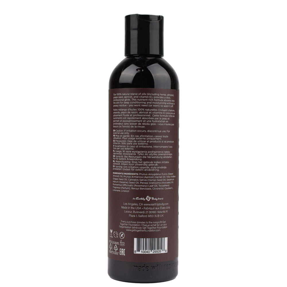 Hemp Seed Massage & Body Oil 237ml - Kashmir Musk Scented Secondary image