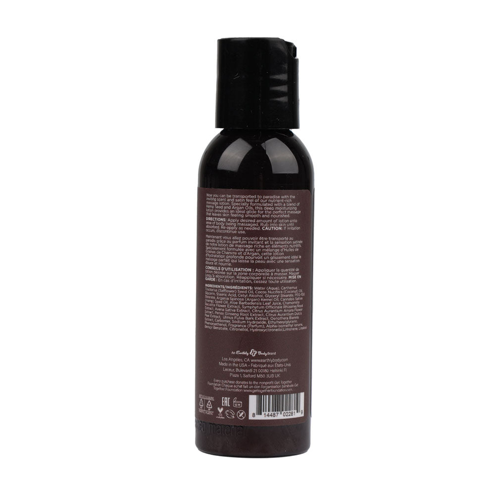 Hemp Seed Massage Lotion Coconut Water Citrus Vanilla Scented 59ml Bottle > Essentials > Massage Oil