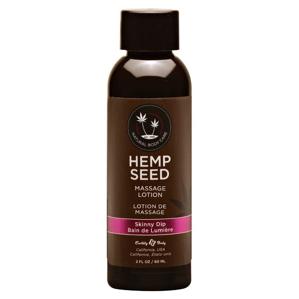 Hemp Seed Massage Lotion Skinny Dip Vanilla and Fairy Floss Scented 59 ml Bottle Massage Oil