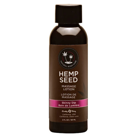 Hemp Seed Massage Lotion Skinny Dip Vanilla and Fairy Floss Scented 59 ml Bottle Massage Oil