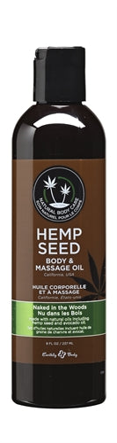 Hemp Seed Massage and Body Oil Naked in the Woods Tea and Ginger Scented 237ml Bottle > Essentials > Massage Oil