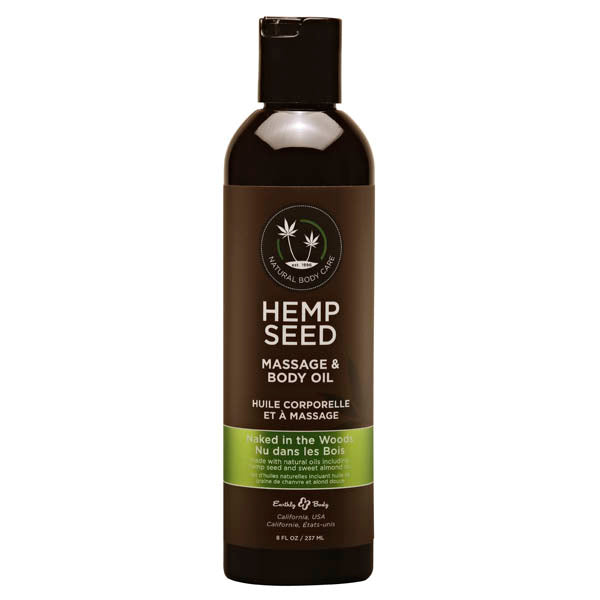 Hemp Seed Massage and Body Oil Naked in the Woods Tea and Ginger Scented 237ml Bottle > Essentials > Massage Oil
