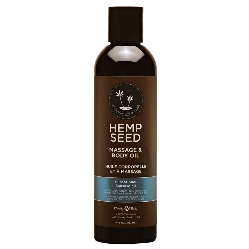 Hemp Seed Massage and Body Oil with Italian Bergamot Juniper Berries and White Wood 237 ml > Essentials > Massage Oil Main image