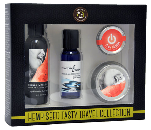 Hemp Seed Tasty Travel Collection 4 Piece Watermelon Lotion Set Massage Gift Set