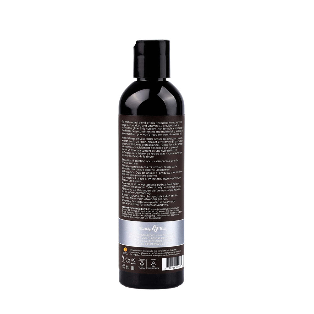 Hemp Seed Unscented Massage Body Oil 237ml Natural Blend Secondary image