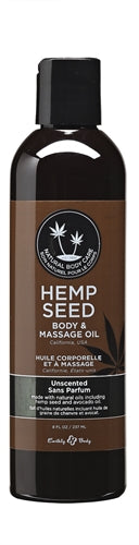 Hemp Seed Unscented Massage Body Oil 237ml Natural Blend Massage Oil