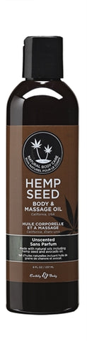 Hemp Seed Unscented Massage Body Oil 237ml Natural Blend Massage Oil