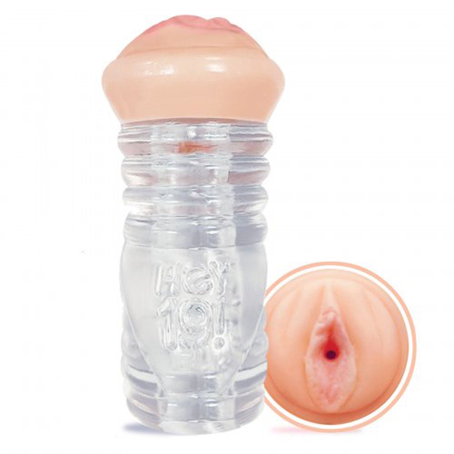 Hey 19 Clear Stroker Masturbator with Realistic Nadia Styles Mold > Sex Toys For Men > Masturbators > Pornstar Main image
