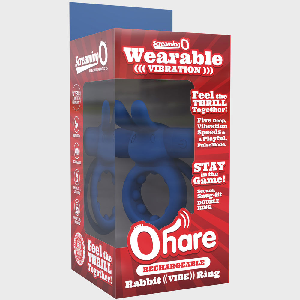 Ohare (Black | Blue | Green) – Rechargeable Silicone Rabbit Vibrating Cock Ring > Cock Ring > Vibrating