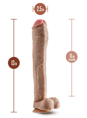 Dr. Skin - Mr. Ed - 13 Inch Dildo With Balls - Beige Dongs Realistic