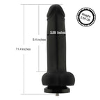 HiSmith 11.4 Inch Smooth Black Silicone Dildo – Sleek Large Silicone Dildo > Sex Toys > Sex Machines > Attachments