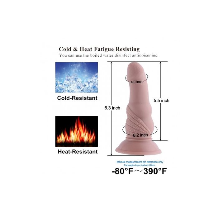 HiSmith 6.3 Inch Silicone Anal Dildo – Smooth Silicone Anal Dildo Sex Machine Attachments