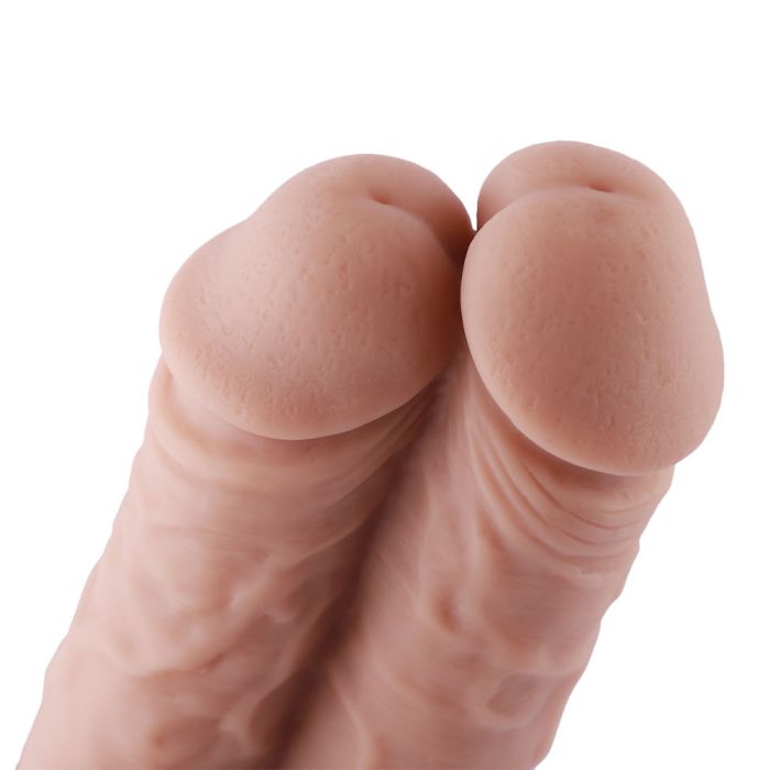HiSmith 8.1 Inch Silicone Dual Cock – Realistic Silicone Dildo Sex Machine Attachments