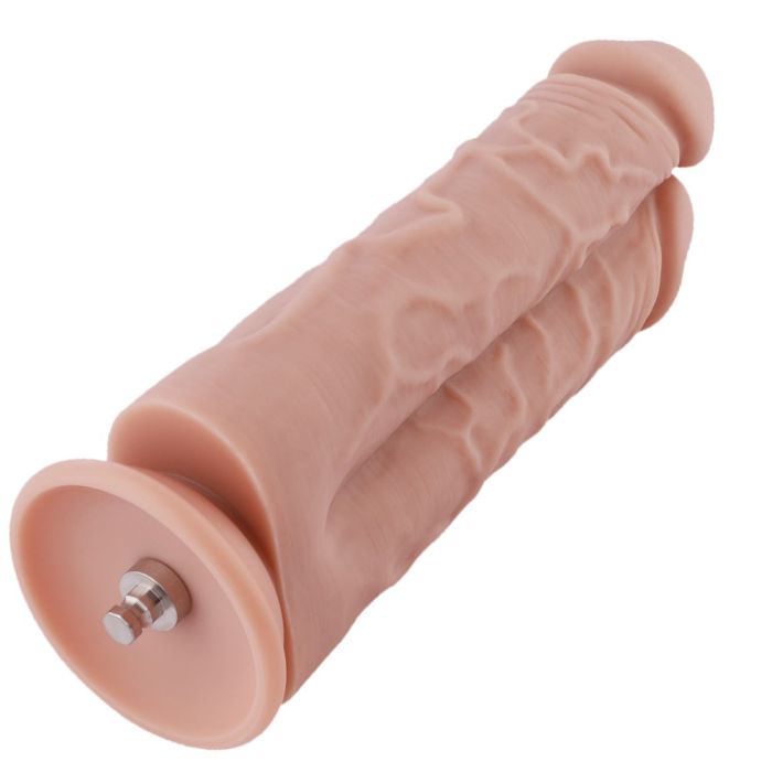 HiSmith 8.1 Inch Silicone Dual Cock – Realistic Silicone Dildo Sex Machine Attachments