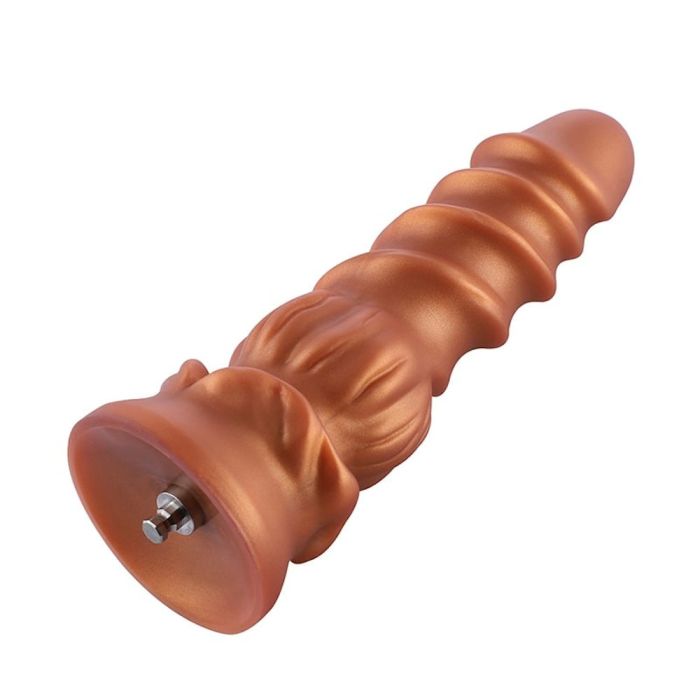 HiSmith 8.5 Inch Silicone Golden Monster Dildo – Luxury Silicone Dildo Sex Machine Attachments
