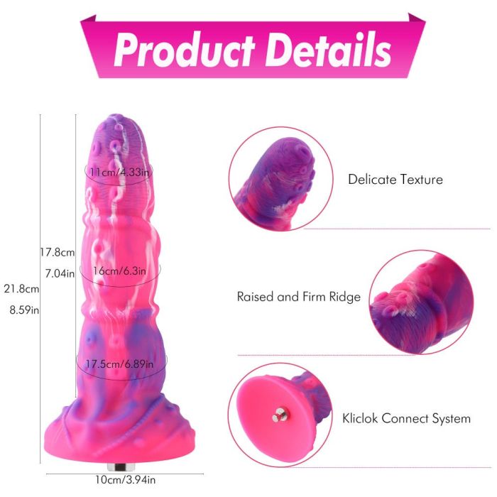 HiSmith 8.59 Inch Silicone Tentacle Dildo – Waterproof Silicone Dildo Sex Machine Attachments