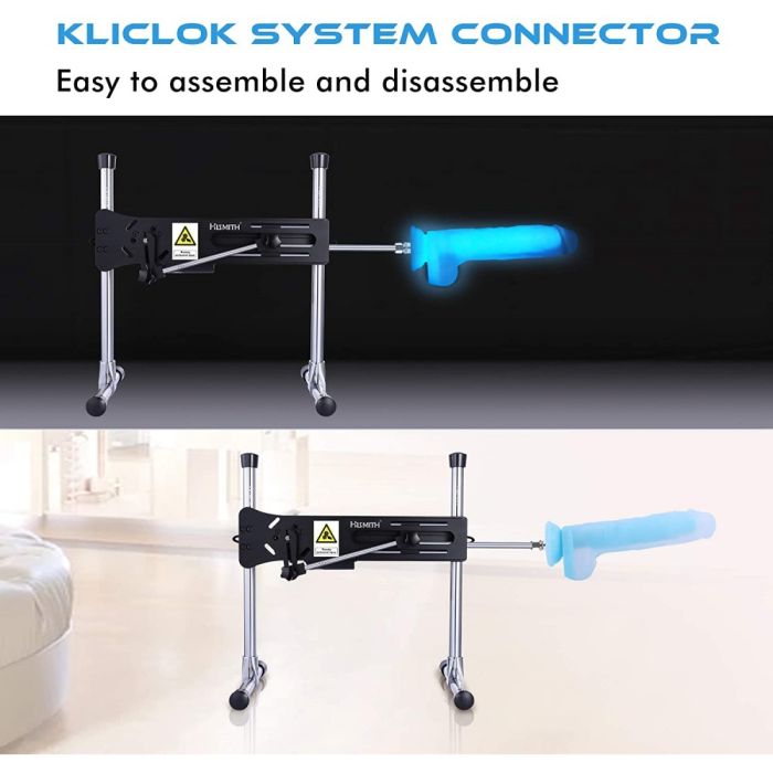 HiSmith 9.65 Inch Fluorescence Dildo (Blue) – Realistic Glow-in-the-Dark Dildo Sex Machine Attachments