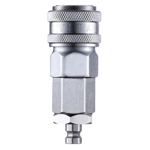 HiSmith KlicLok to Quick Air Adaptor – Stainless Steel Sex Toy Adaptor Sex Machine Connectors