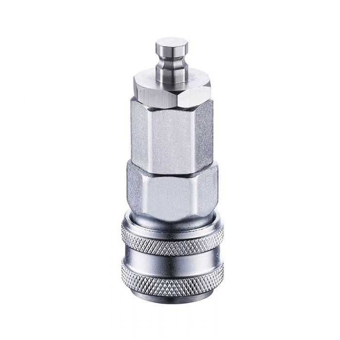 HiSmith KlicLok to Quick Air Adaptor – Stainless Steel Sex Toy Adaptor Sex Machine Connectors