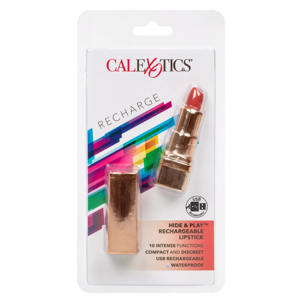 Hide and Play Lipstick Red Mini Massager Secondary image