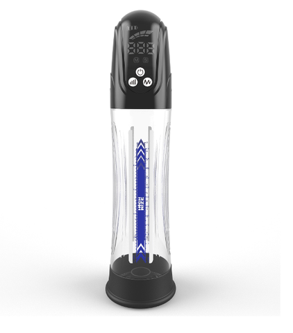 High Rize Auto Vac Pump Black and Clear 12.4 x 3.34 Inches Medical Grade Silicone and ABS Plastic PUMPS Male Electric