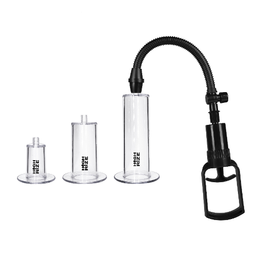High Rize Transmasc Pump with 3 Clear Cylinder Sizes and Black Trigger Handle > Gender > Trans Toys Main image