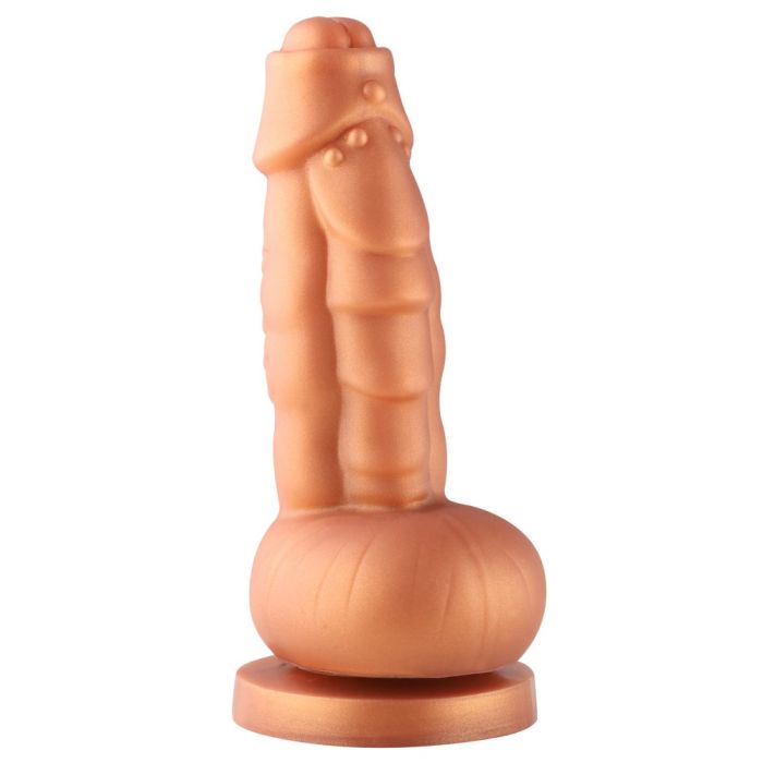 Hismith 8.1in Golden Squamule (Gold) – Silicone Dildo > Sex Toys > Sex Machines > Attachments Main image