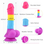 Hismith Rainbow Silicone Dildo (8.2 Inch) – Vibrant Lifelike Silicone Dildo > Sex Toys > Sex Machines > Attachments