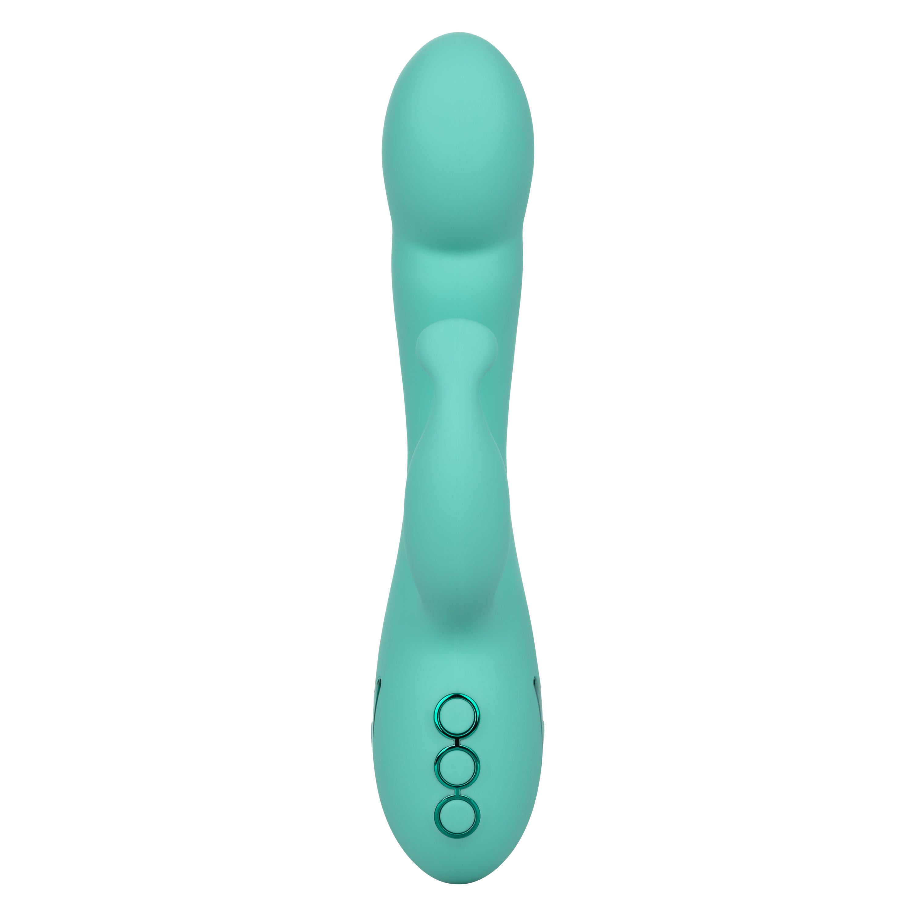 California Dreaming Tahoe Temptation Silicone Massager in Aqua Blue with Dual Vibration and Pinpoint Teaser > Vibrators > Ladies > Rabbit