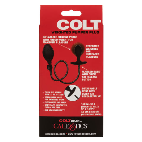 Colt Weighted Pumper Plug – Inflatable Anal Plug for Men > Anal Range > Tunnel and Stretchers